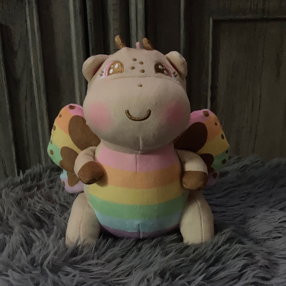Moriah  Elizabeth Pastel Rainbow Stuffed Dragon
